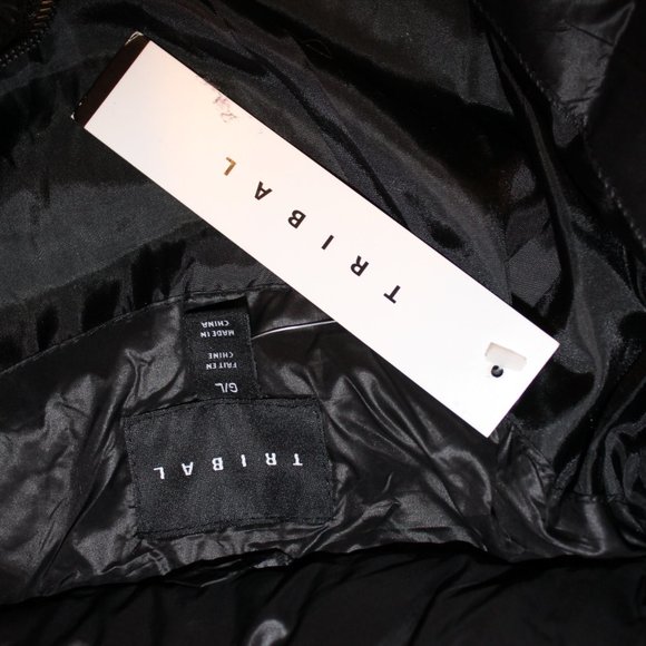 New Tribal Women Winter Jacket, Black, Large - Picture 4 of 4